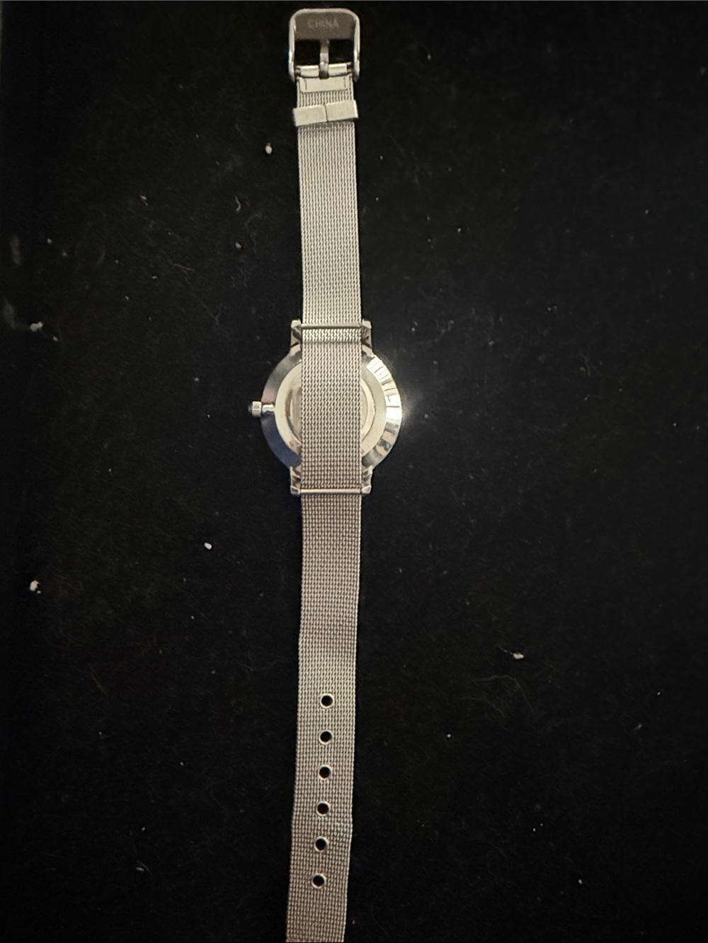 Premier Designs Silver Mesh Bracelet Watch | Minimalist White Dial | Japan Movt - Picture 2 of 7